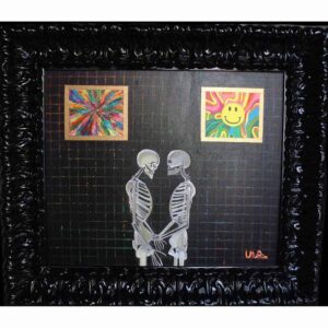 Cuadro con técnica en acrílico titulado "LSD" y pintado por Uturuo