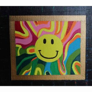 Detalle del cuadro con técnica en acrílico titulado "LSD" y pintado por Uturuo