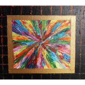 Detalle del cuadro con técnica en acrílico titulado "LSD" y pintado por Uturuo