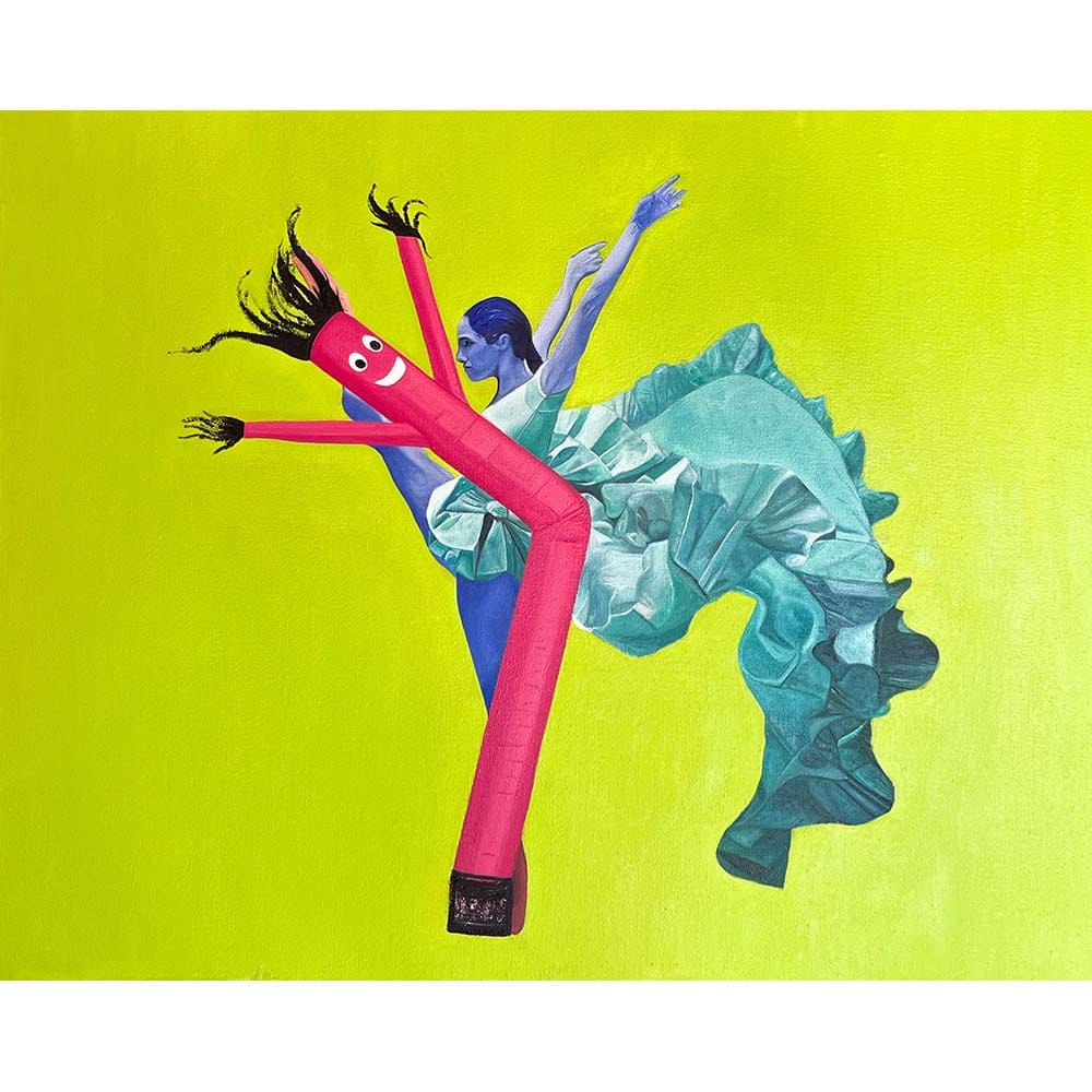 Cuadro pintado al óleo por Uturuo titulado Bailarina