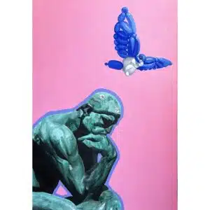 Fuck Rodin, obra pintada al óleo por Uturuo