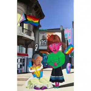 Cuadro pintado al óleo por Uturuo titulado "Súper Yo"